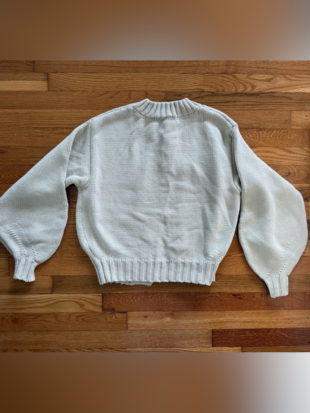 Princess Polly Cream Ribbed Button-Up Knit Cardigan - Picture 3 of 3